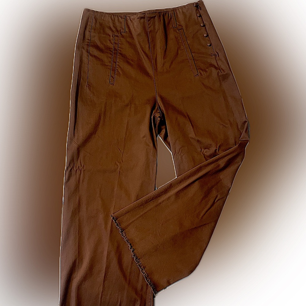 A Loves A high waisted cropped wide leg sailor pant in  a rich brown sz 10